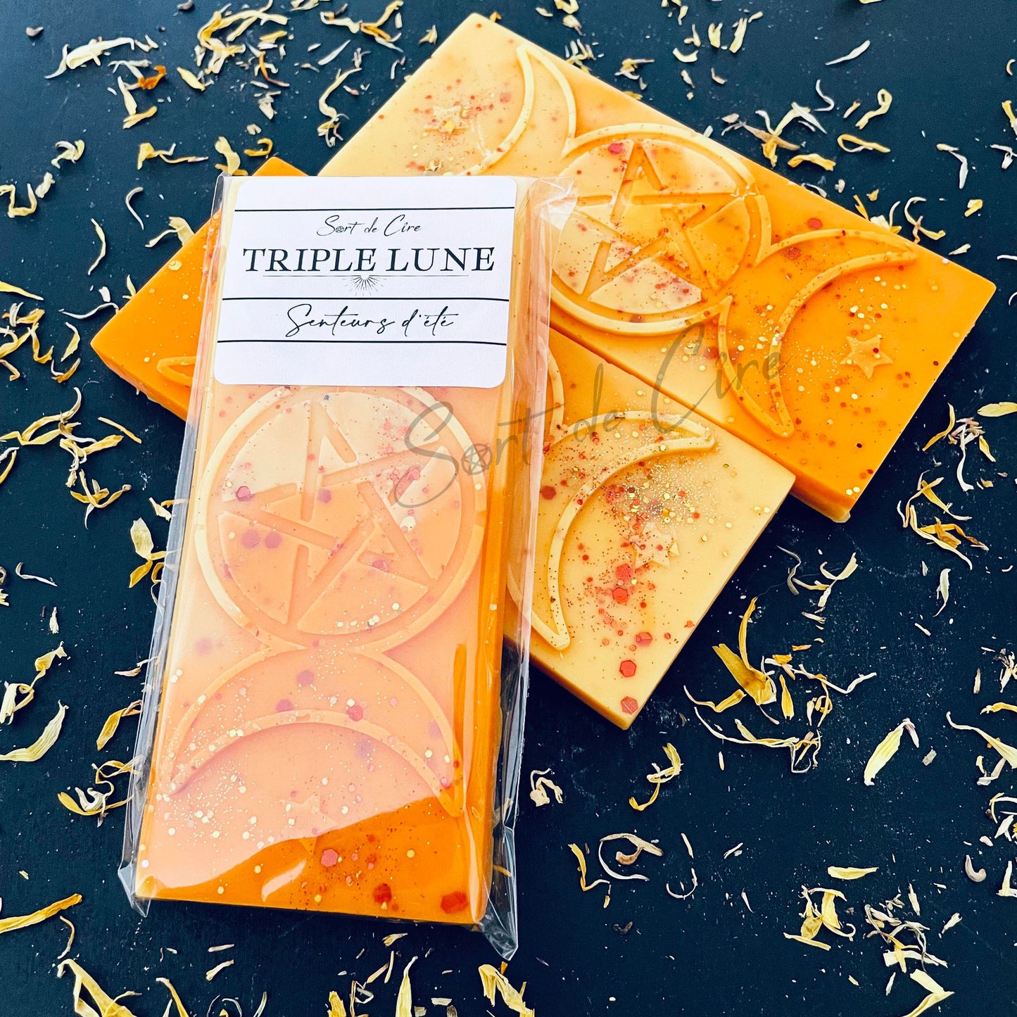 Fondants parfumés triple lune pêche monoï