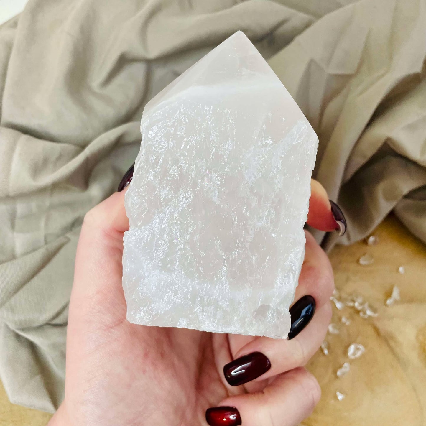 Pointe polie cristal de roche 1