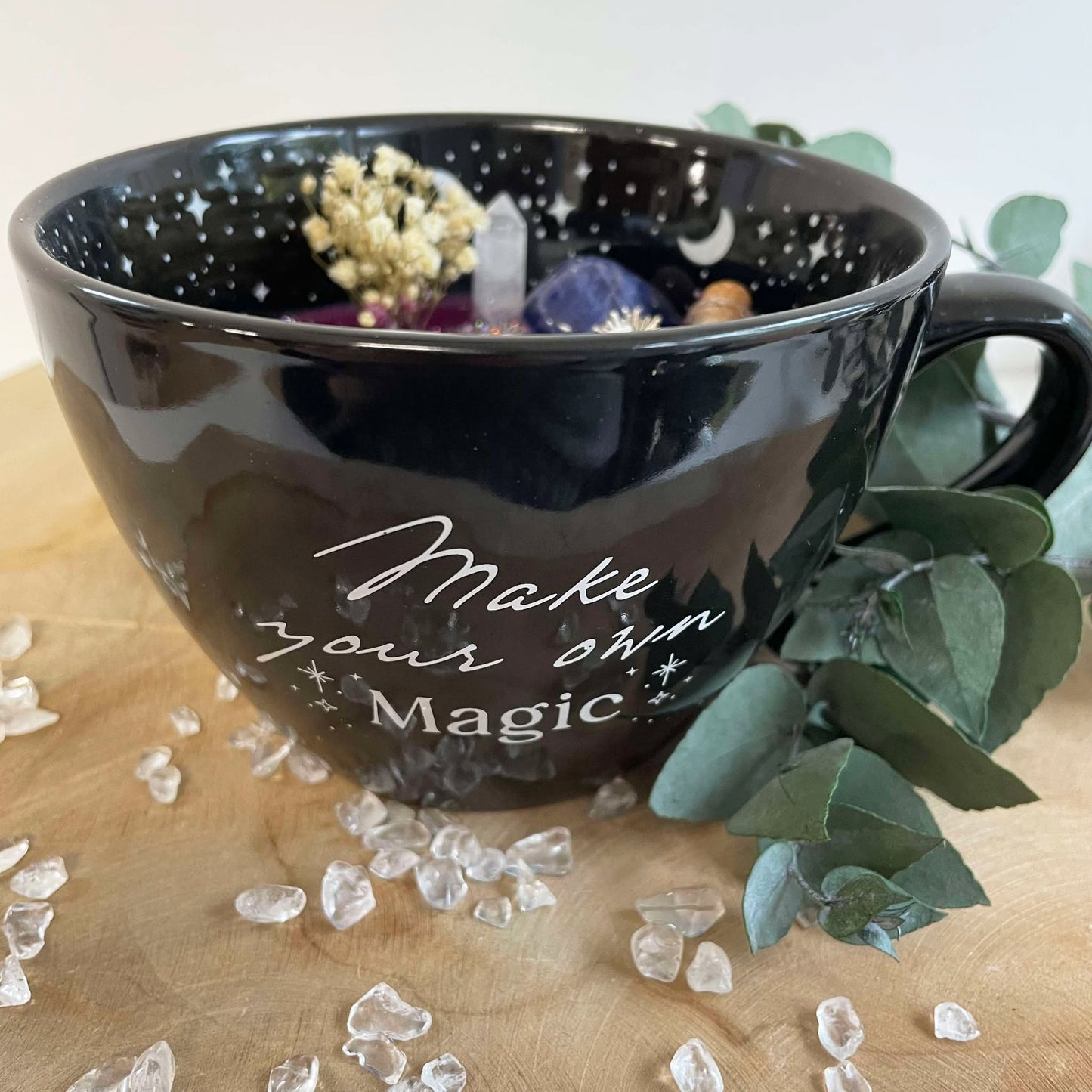 Bougie mug " Make your own magic" sodalite