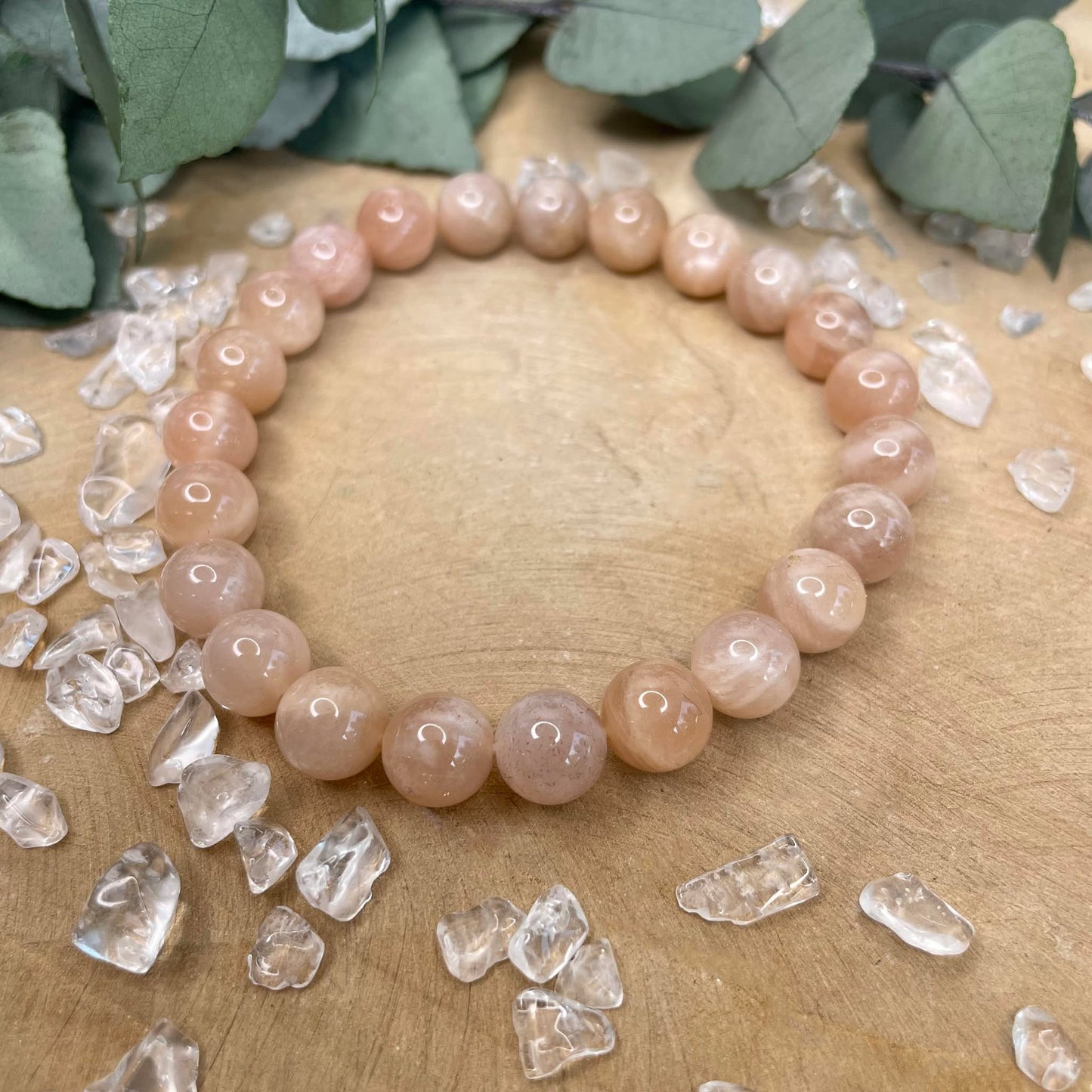 Bracelet Héliolite, Pierre de soleil 8 mm