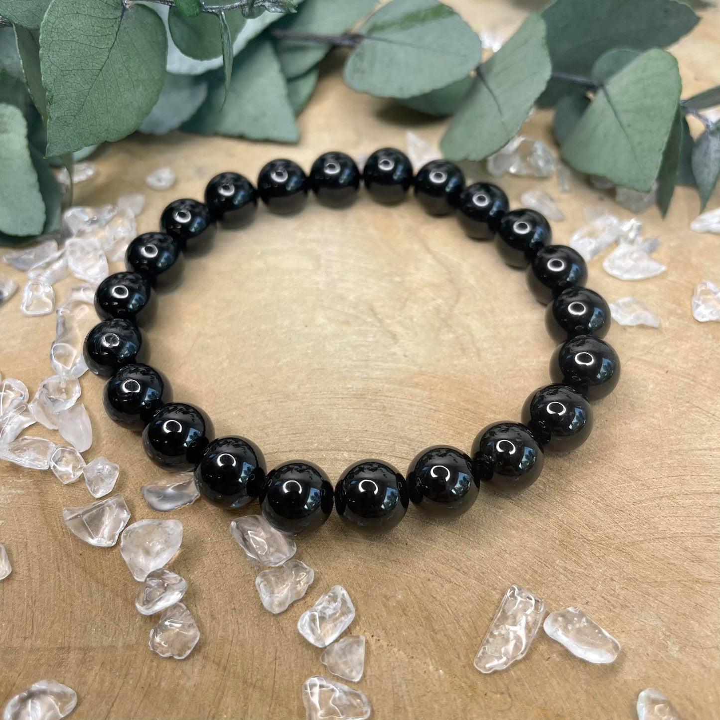 Bracelet Tourmaline noire 8 mm