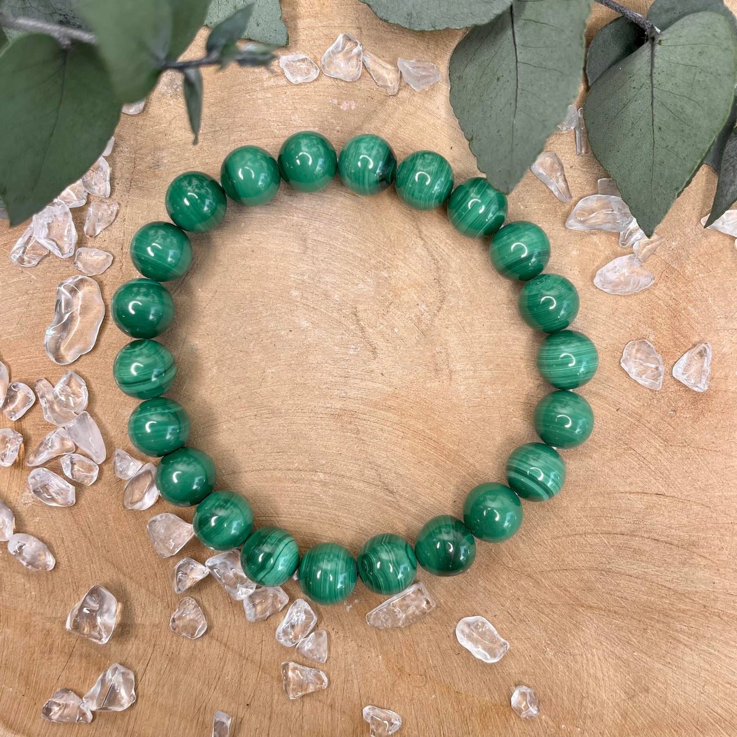 Bracelet Pierre Malachite clair 8 mm
