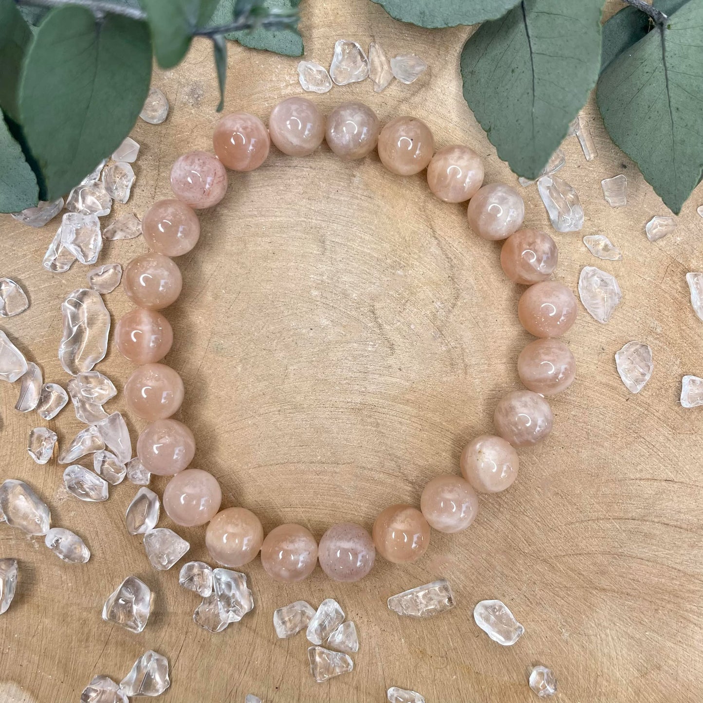 Bracelet Héliolite, Pierre de soleil 8 mm