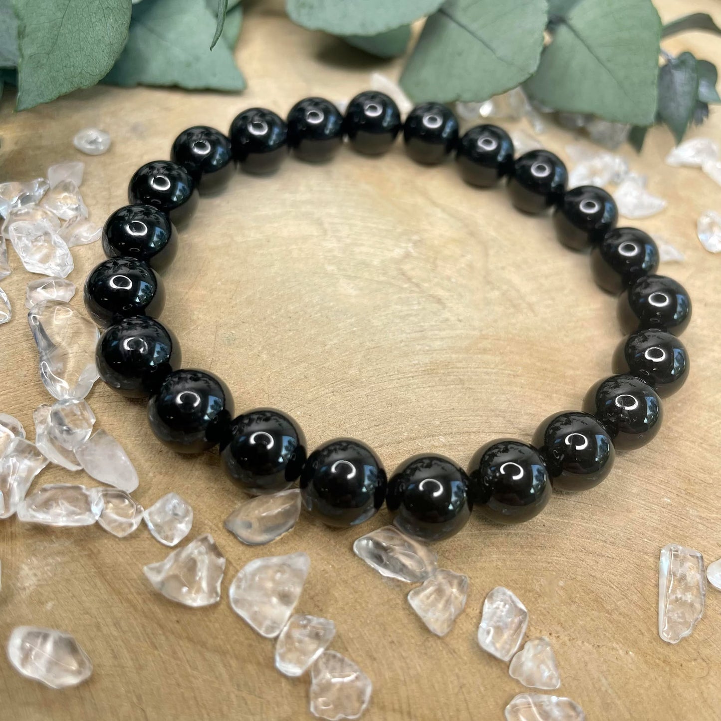 Bracelet Tourmaline noire 8 mm