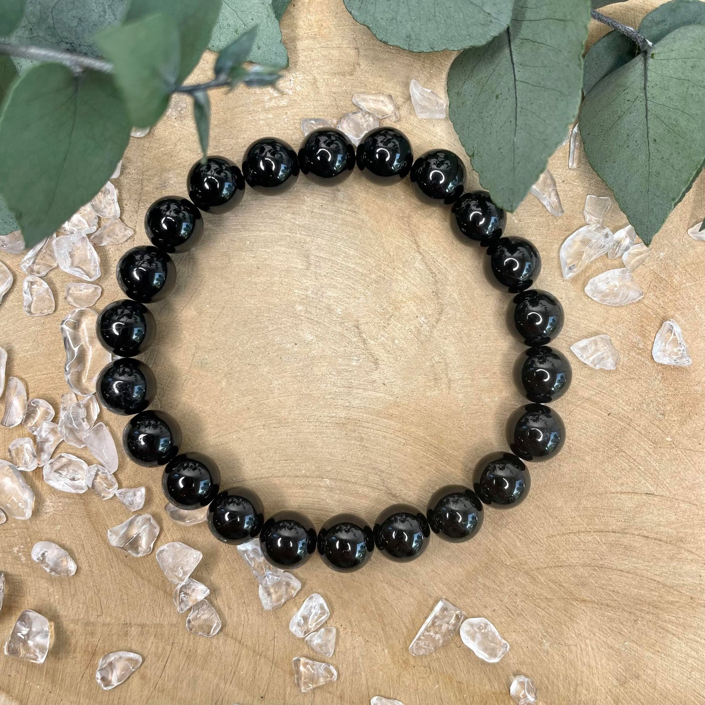 Bracelet Tourmaline noire 8 mm