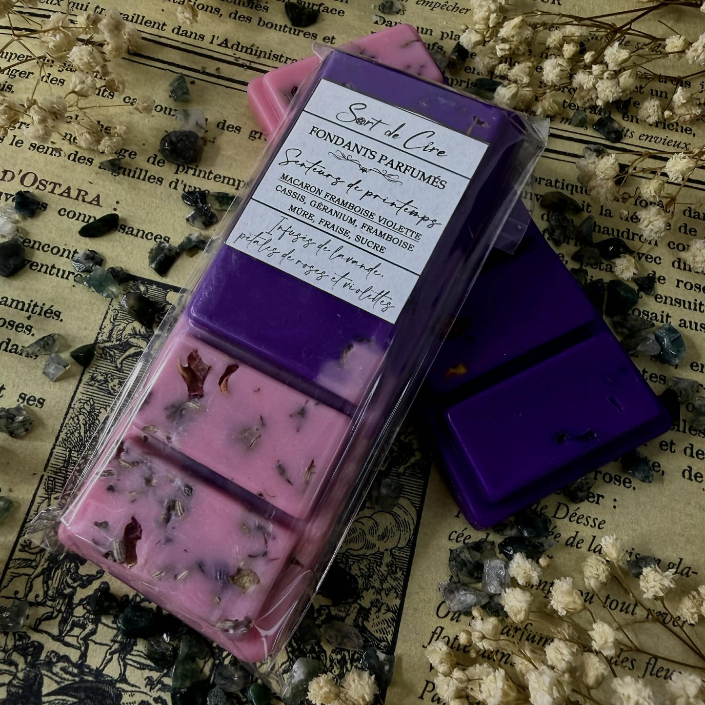 Fondants pafumés Macaron Framboise et Violette