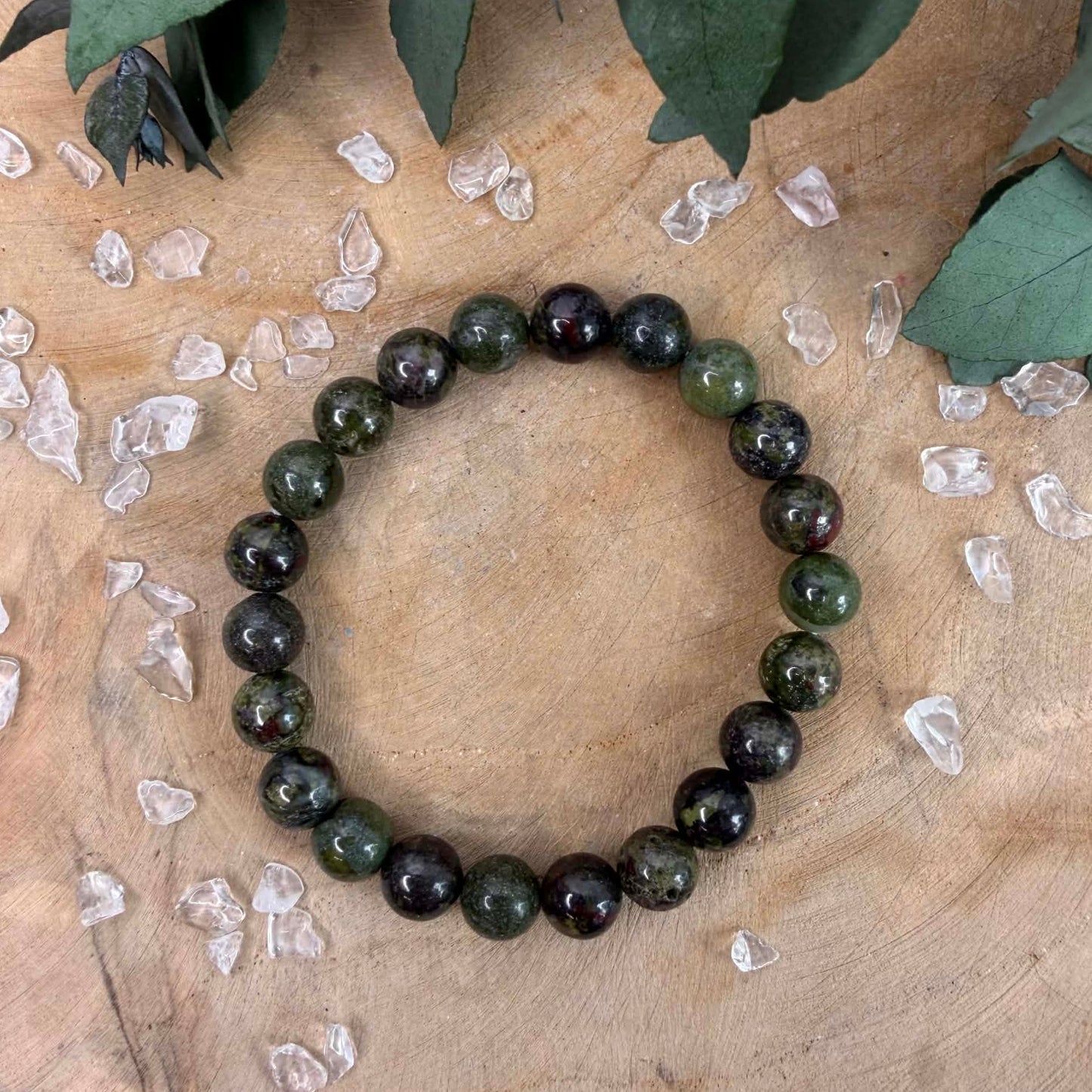 Bracelet Pierre Jaspe sang de dragon 8 mm