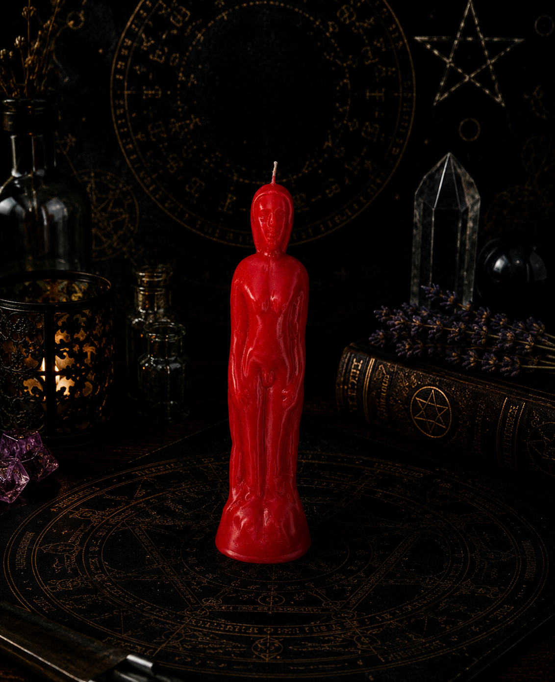 Bougie figurative rouge Dagyde homme