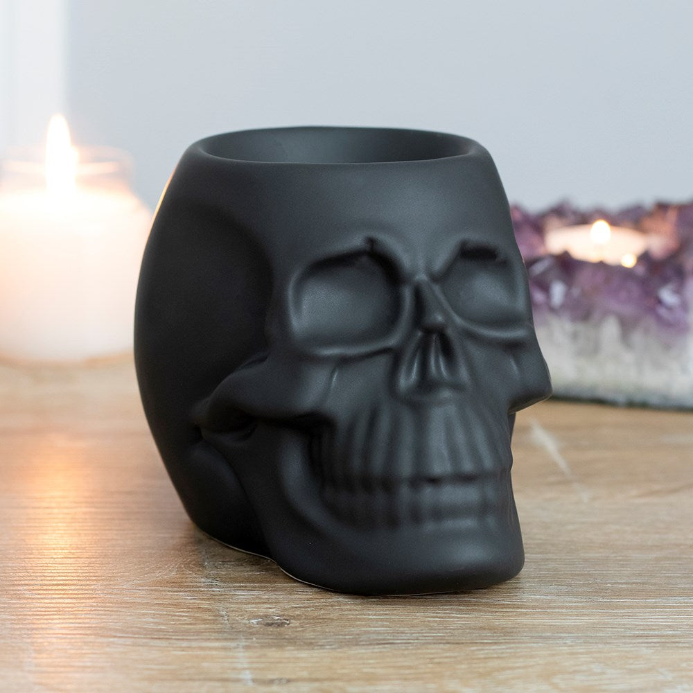 Brûleur à fondants parfumés crâne noir