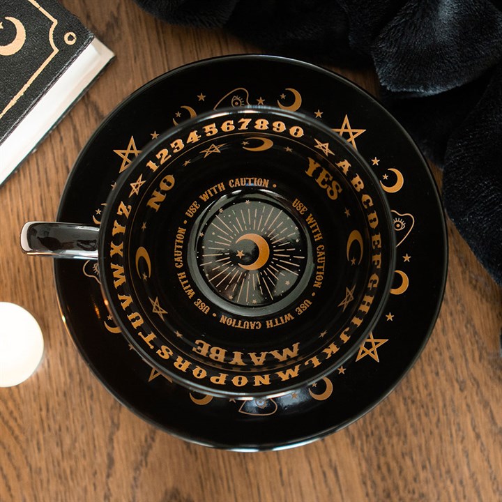 Bougie Tasse à thé et soucoupe noires