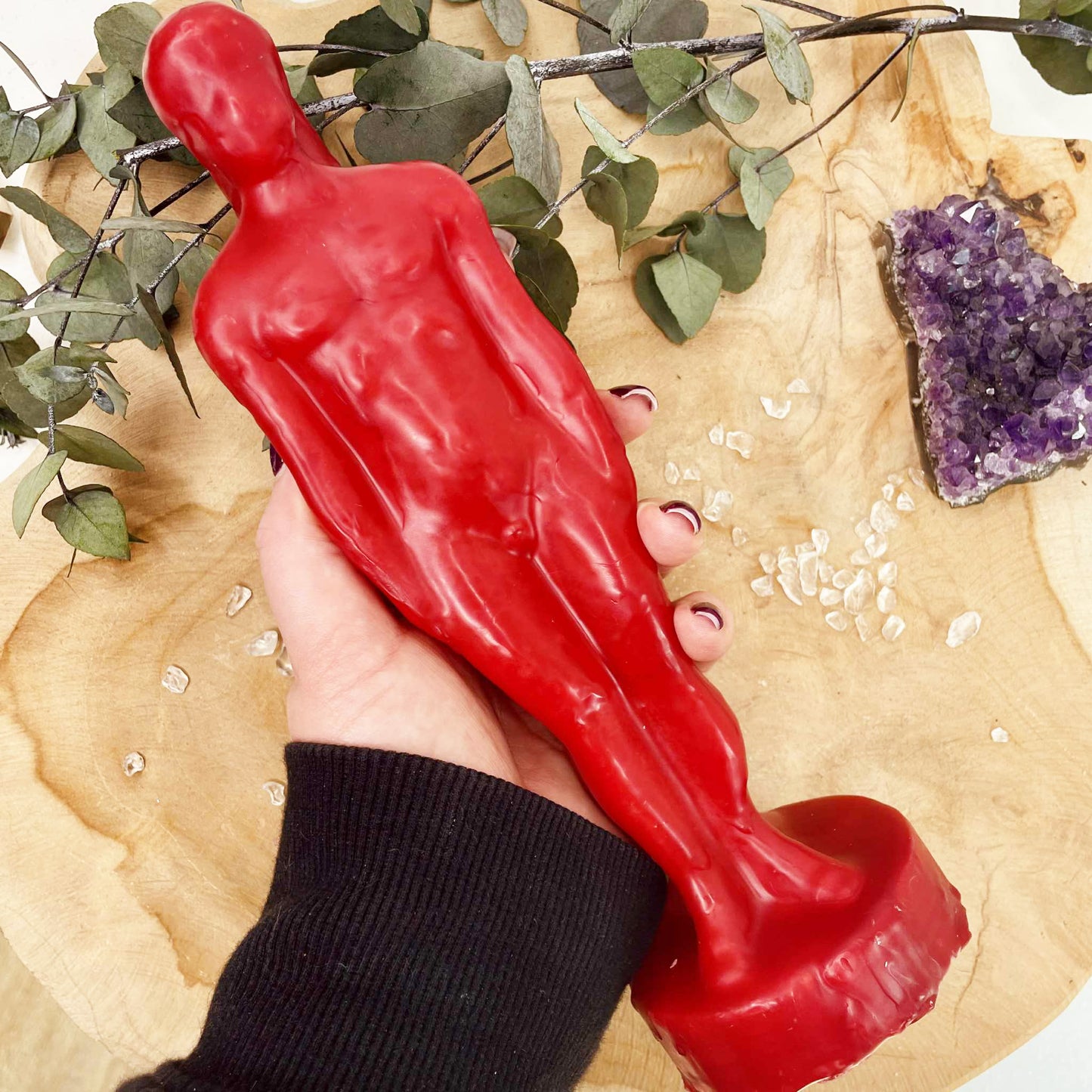 Bougie figurative rouge couple séparation