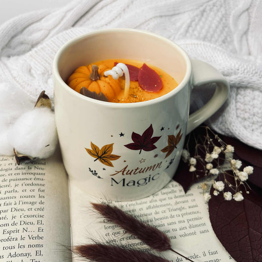 Coffret bougie mug Autumn magic et Chaussettes orange