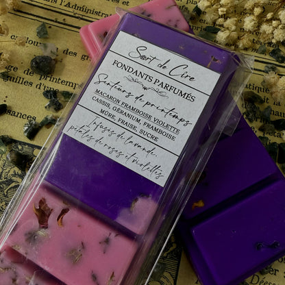 Fondants pafumés Macaron Framboise et Violette