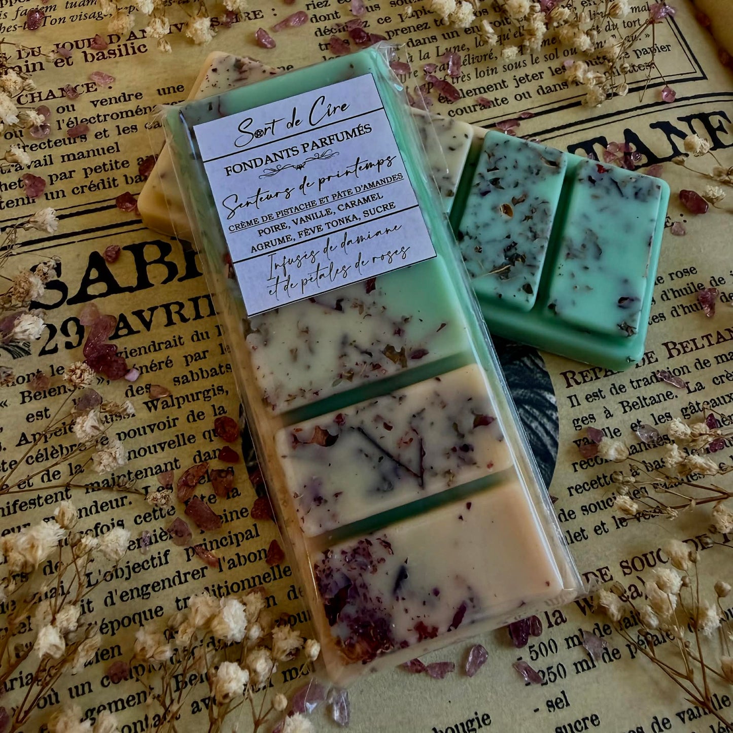 Fondants pafumés Crème de Pistache et Pâte d'amandes