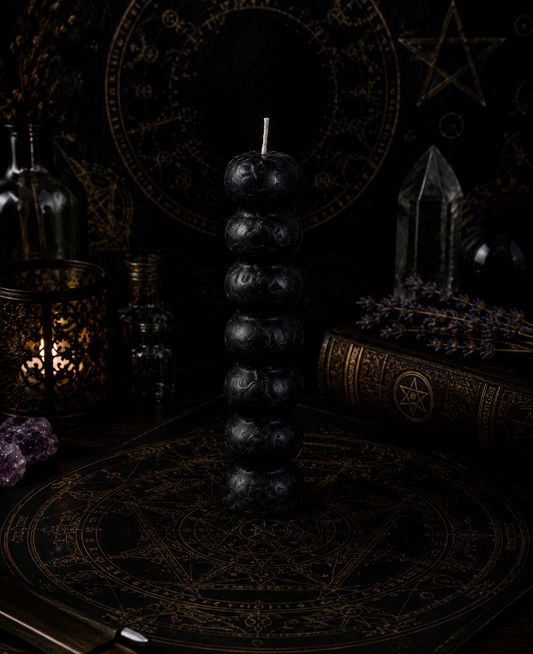 Bougie à 7 noeuds noire
