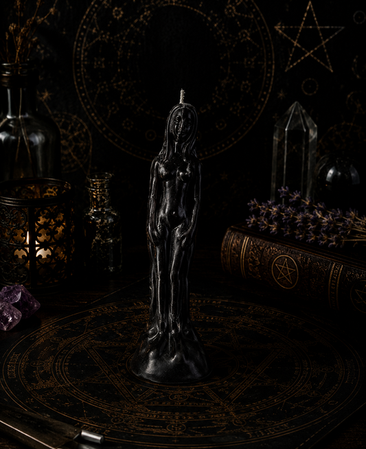 Bougie figurative noire Dagyde femme