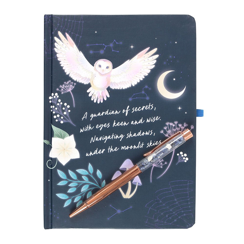 Carnet Balade Nocturne et son stylo d'éclats de sodalite