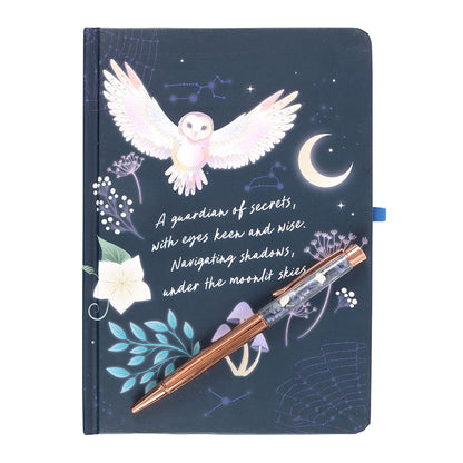 Carnet Balade Nocturne et son stylo d'éclats de sodalite