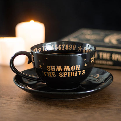 Bougie Tasse à thé et soucoupe noires
