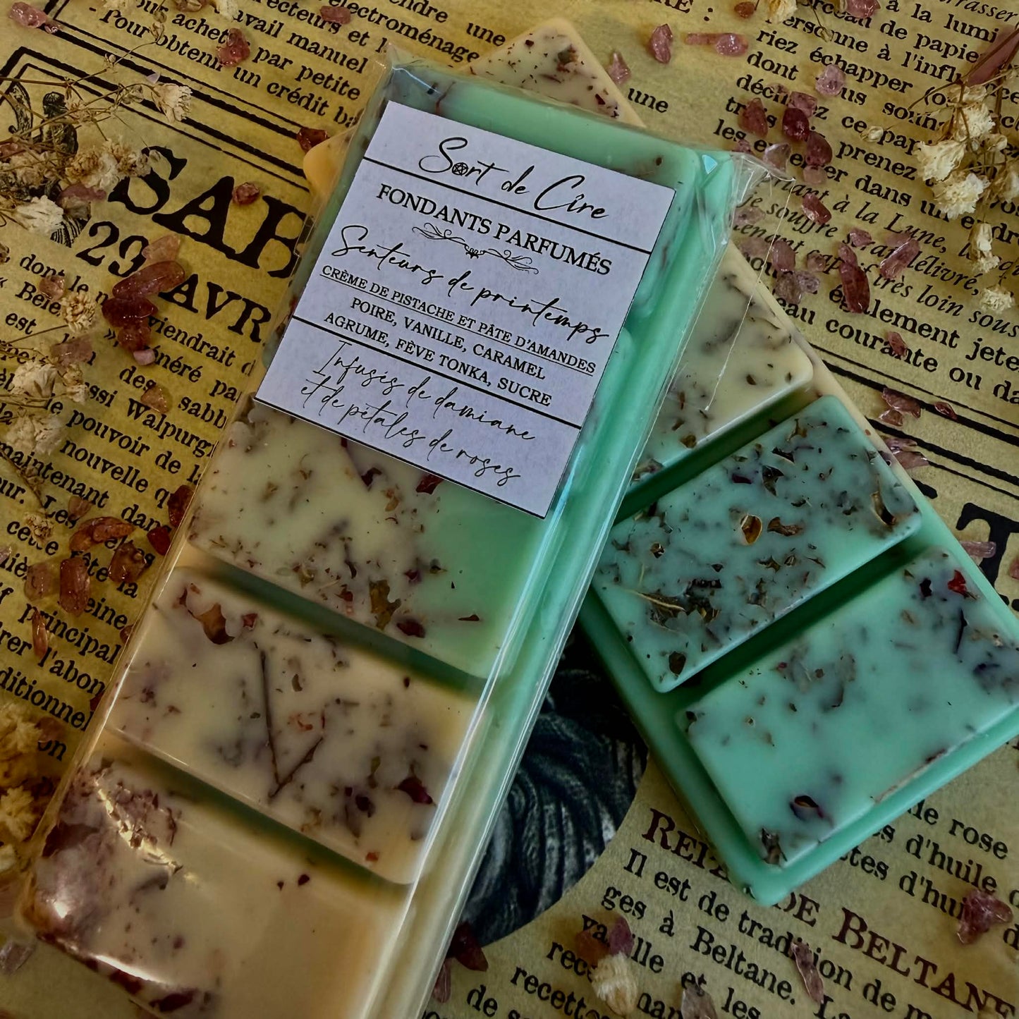 Fondants pafumés Crème de Pistache et Pâte d'amandes