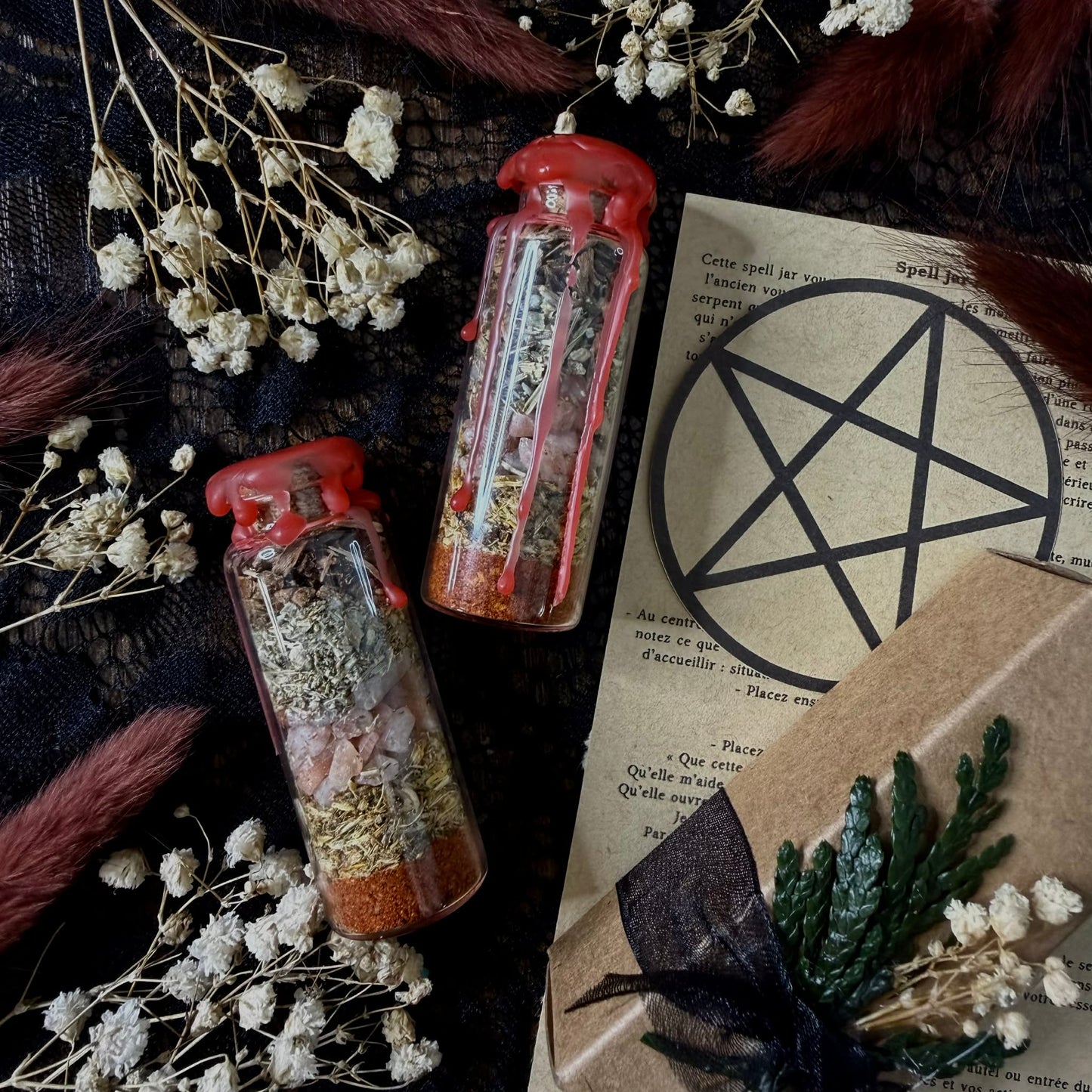 Spell jar Élément Feu  et son rituel d'activation