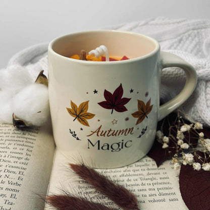 Coffret bougie mug Autumn magic et Chaussettes orange