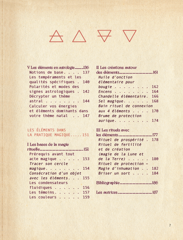 Livre "La magie des éléments "