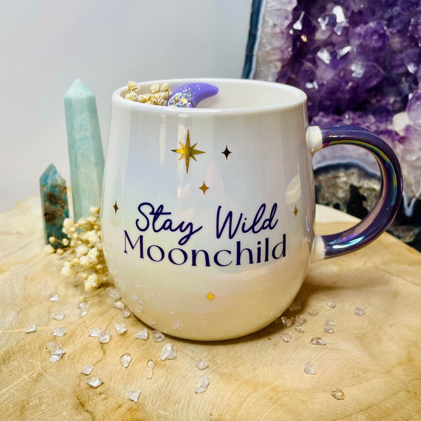 Bougie mug "stay wild moon child"